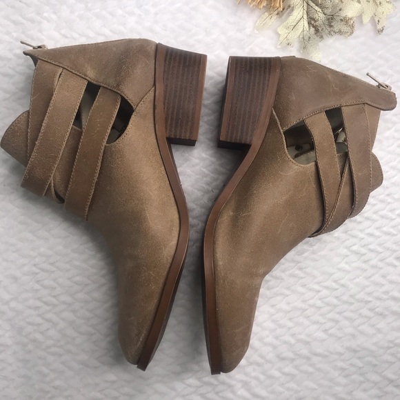 Seychelles Distressed Leather Bootie Tan Size 9.5 - Picture 4 of 8
